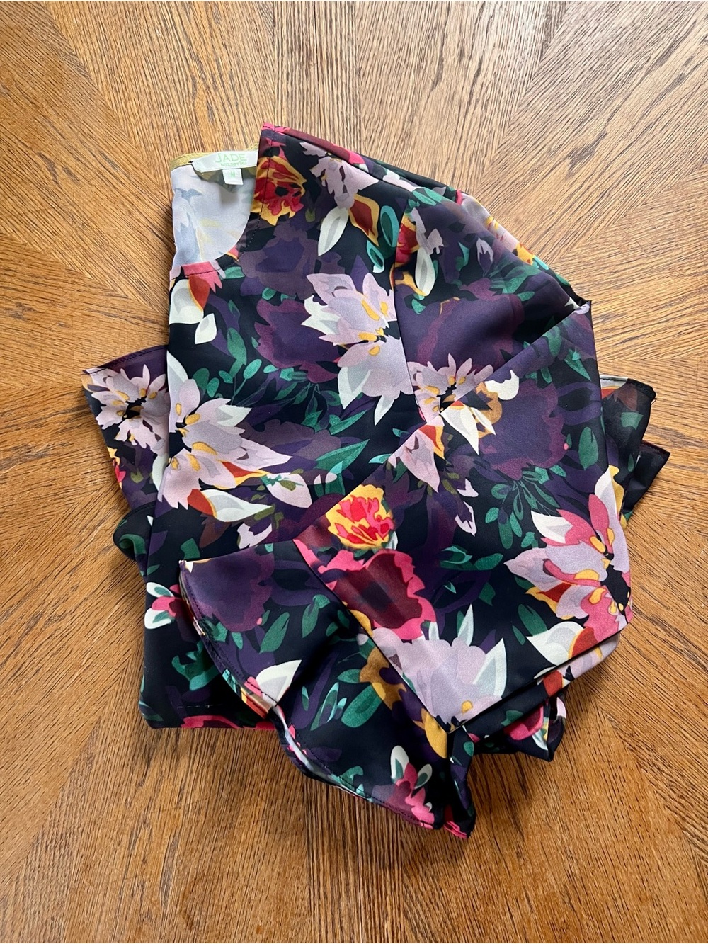 Jade : Floral Satin Blouse